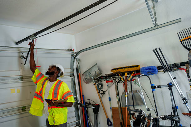 Professional Garage Door Panel Replacement technician working in Nantucket County County, MA